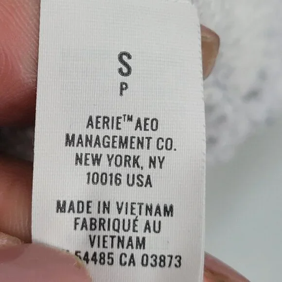 Aerie Cheetah Print 1/4 Zip Oversized Sweatshirt White Gray Women's Size Small - Picture 6 of 10